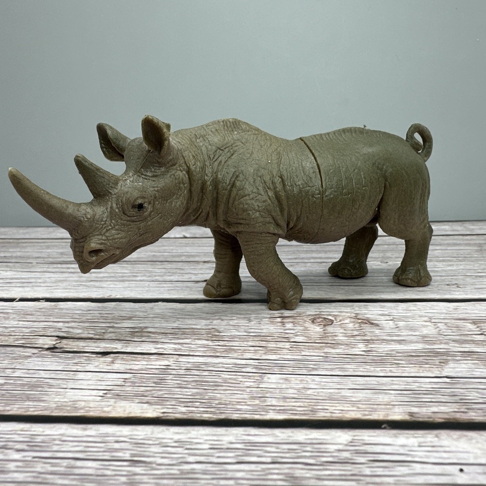 Vintage Greenbrier‎ International Safari Zoo Animal Plastic Rhinoceros Rhino